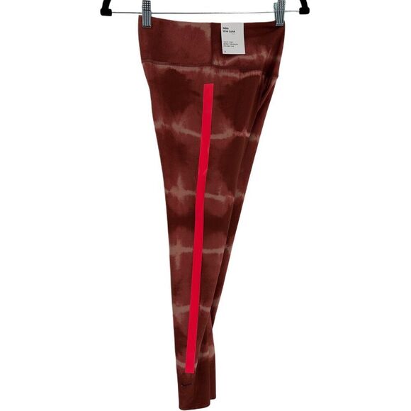 Nike Dri-Fit One Luxe Mid-Rise Oxen Brown Maroon Leggings NWT Small - Picture 7 of 15